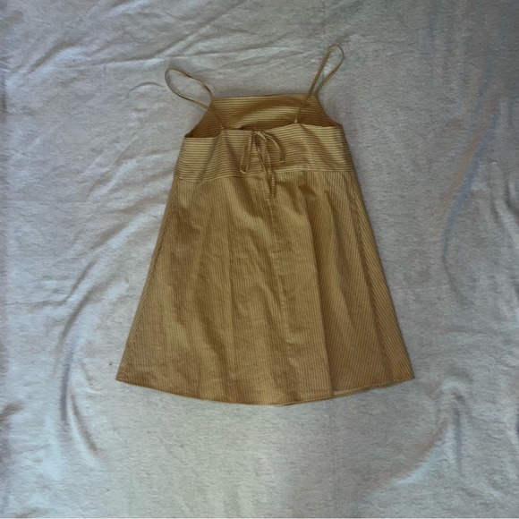 Striped Tan Zara Mini Dress - Picture 3 of 6